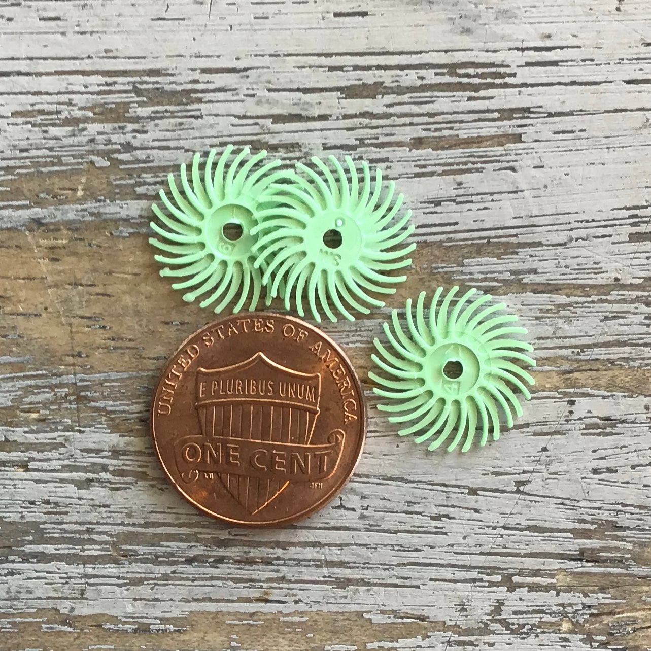Radial Bristle Wheel Green 1 Micron 3ct