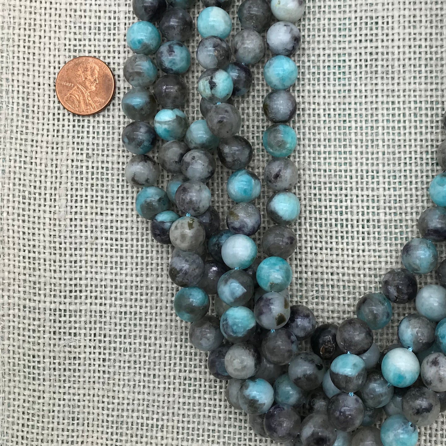 10mm Black Line Amazonite