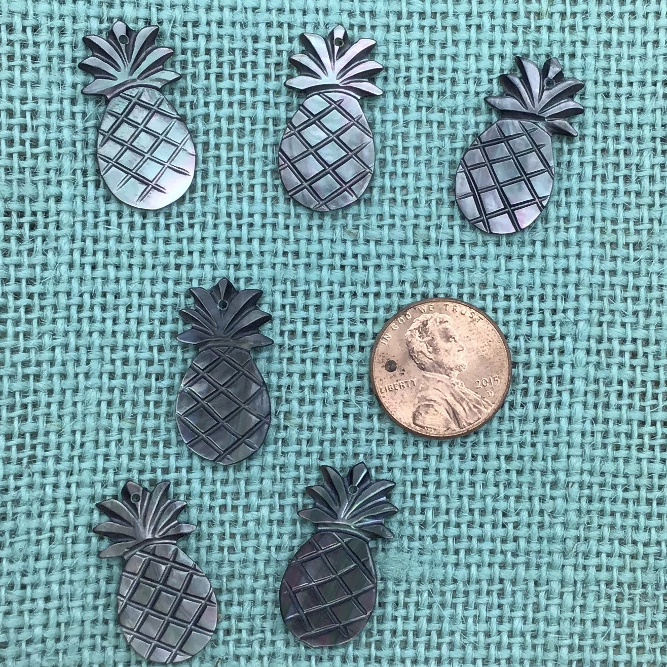 Paua Shell Pineapple Charm