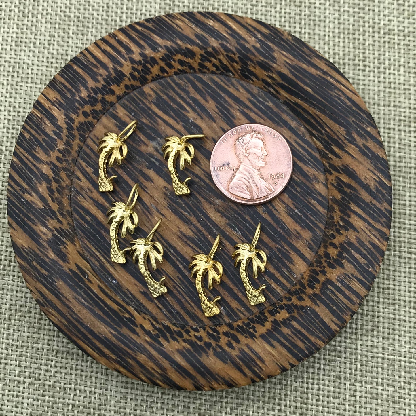 Gold Palm Tree Charm