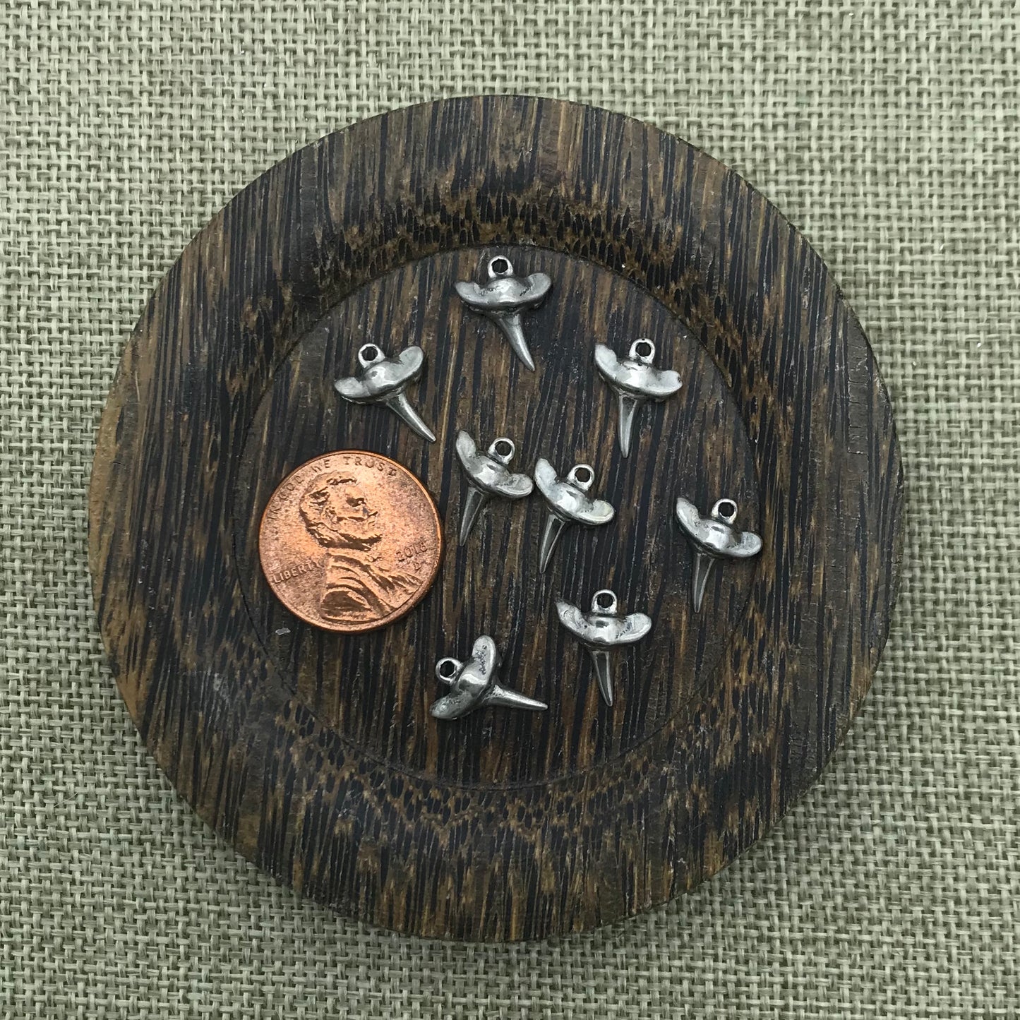 Small Sterling Shark Tooth Charm