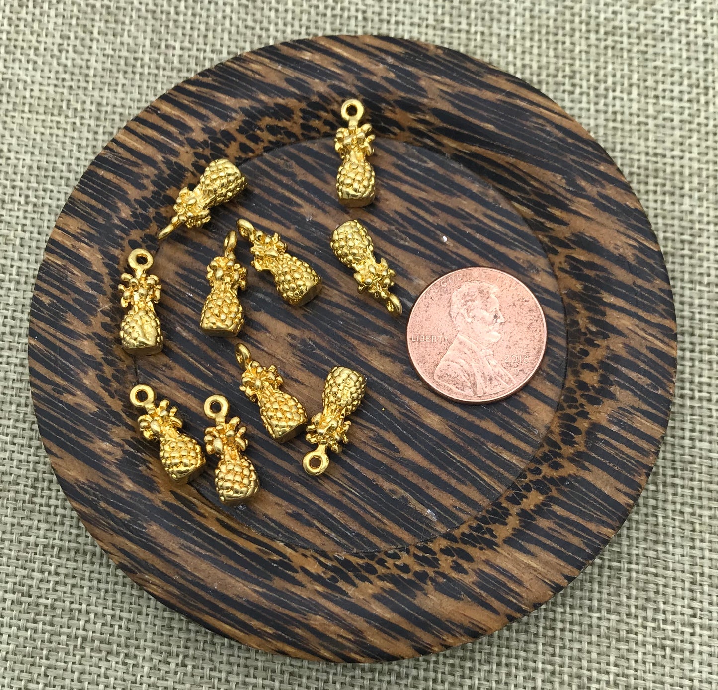 Gold Pineapple Charm