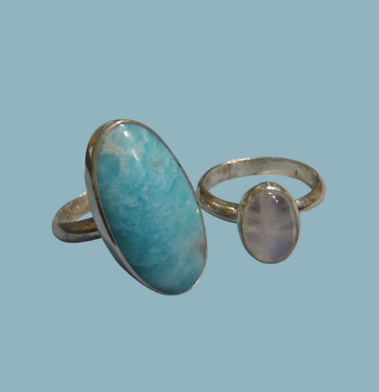 Sterling Silver Bezeled Ring