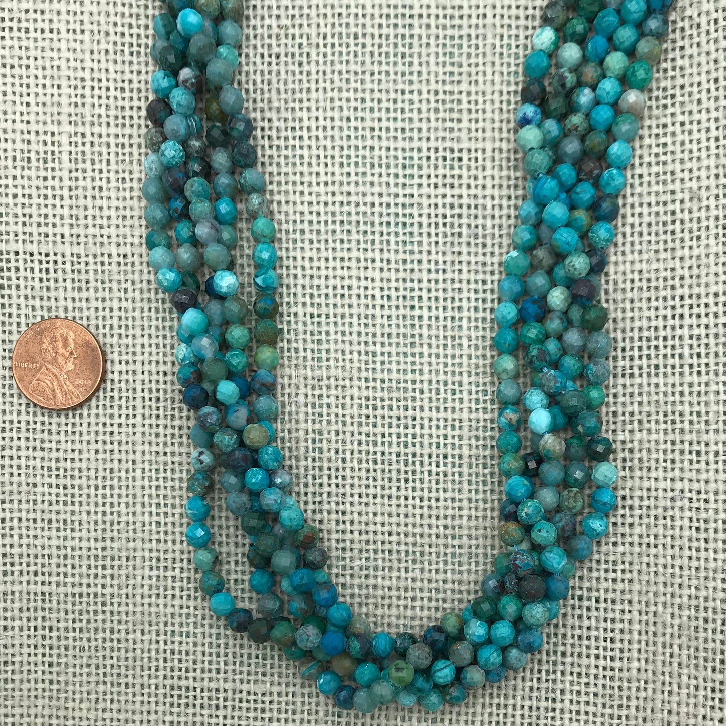 5mm Faceted Natural Turq