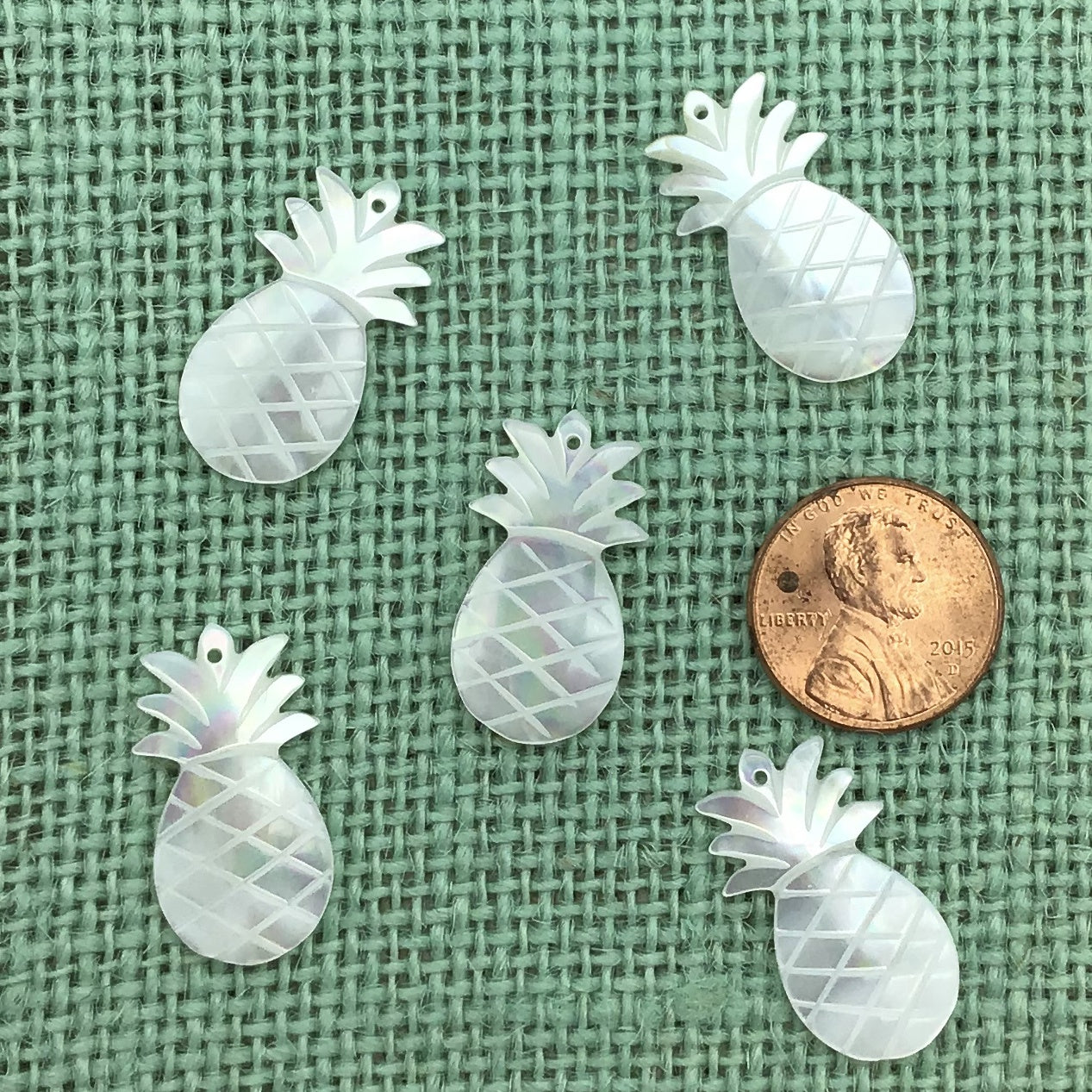 Mother of Pearl Pineapple Charm
