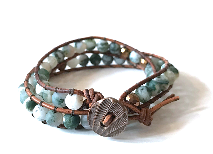 Leather Wrap Bracelet w Lauren