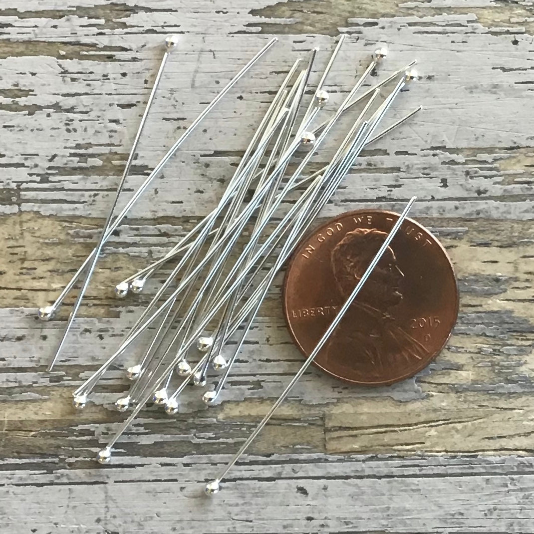 SS 1.5" Ball Headpin 24g 20ct