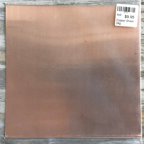 6x6 Copper Sheet 24g