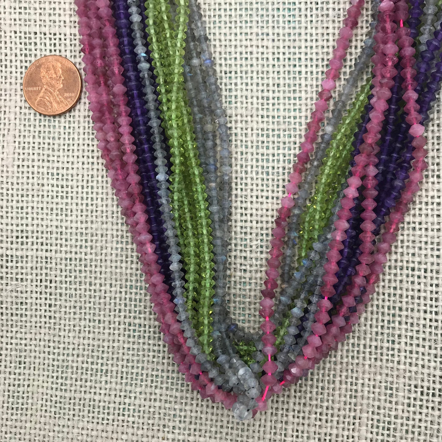 3x4 mm Faceted Rondell