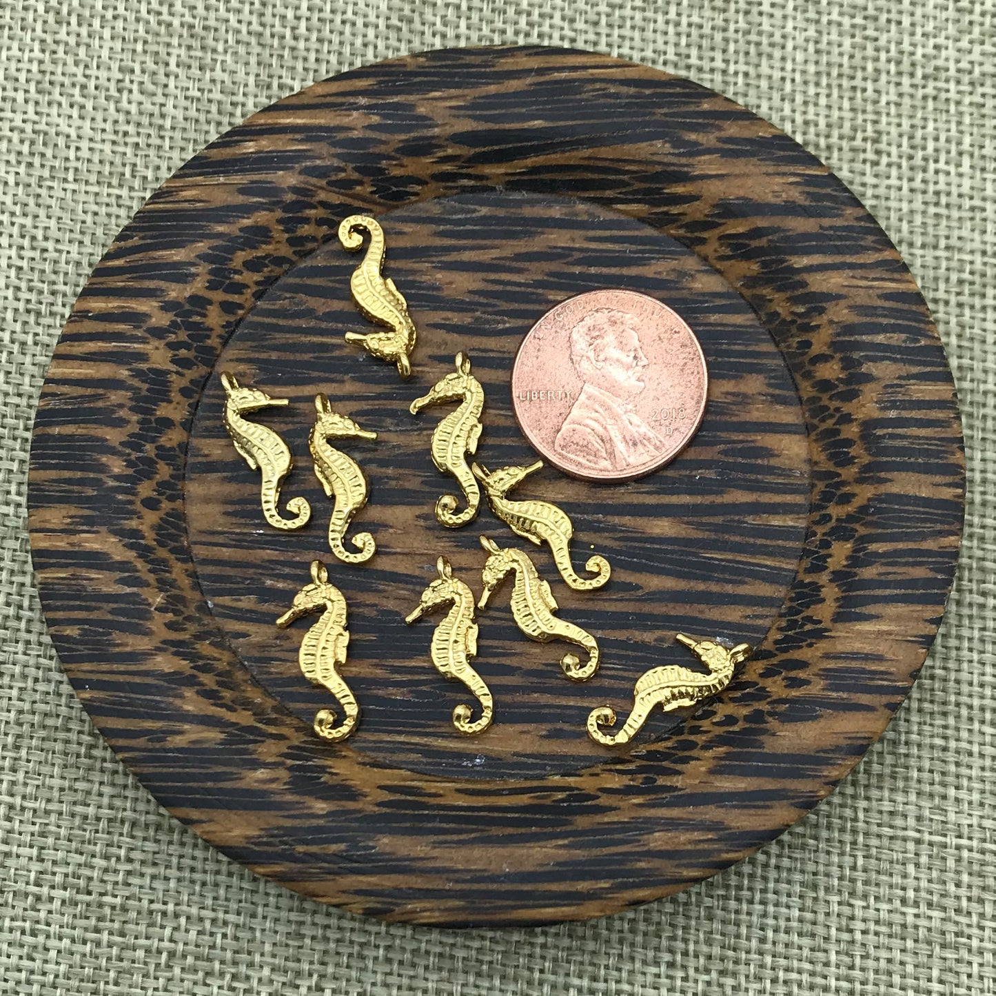 Small Gold Seahorse Charm