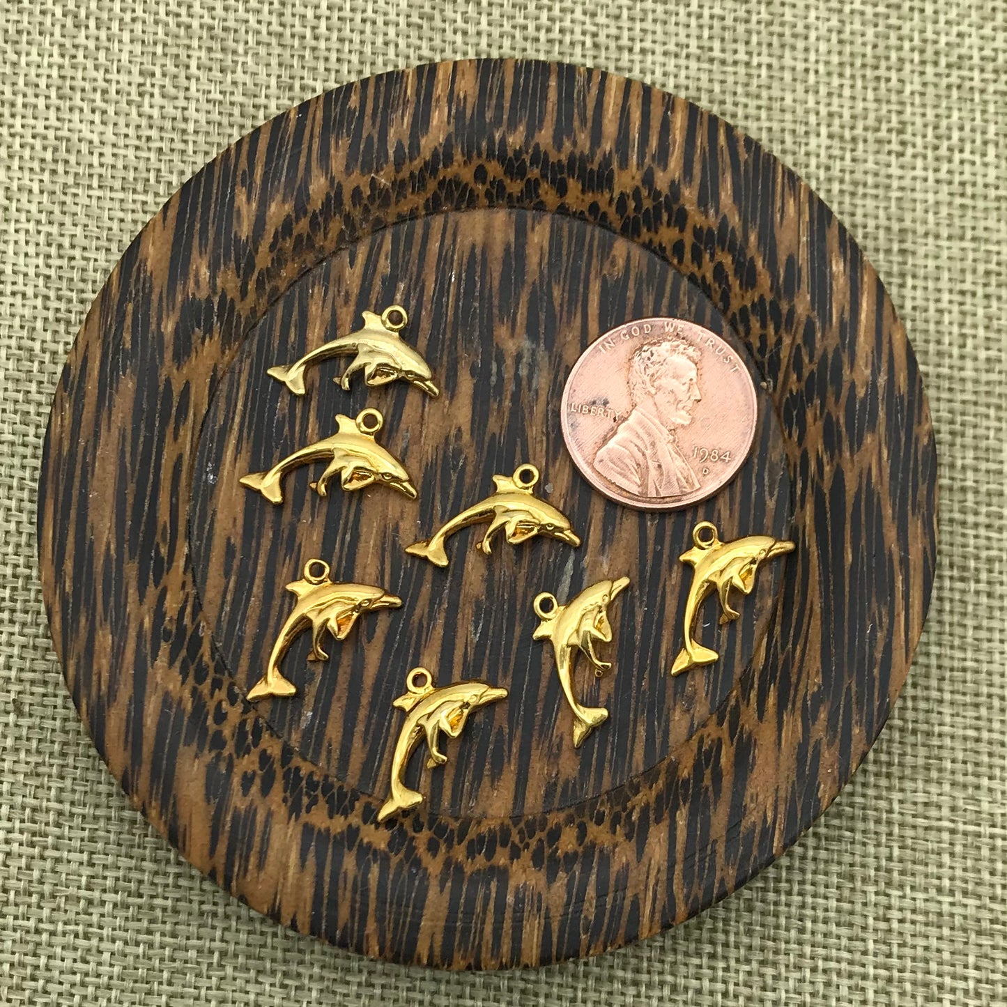 Gold Dolphin Charm